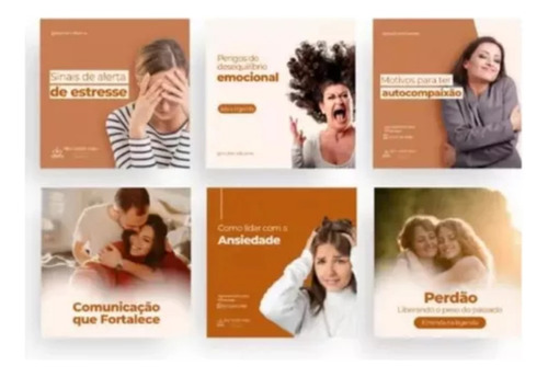 Pack Template Canva Sofisticado Insta Psico Psicologia
