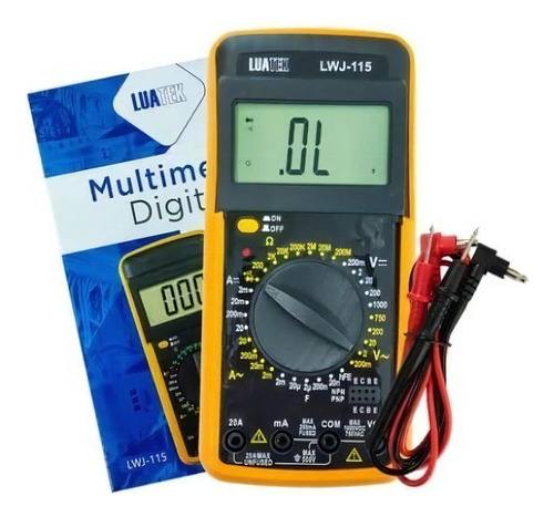 Multimetro Digital Automotivo Com Cabo Aviso Sonoro Dt9205a