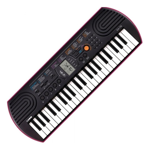 Imagem 3 de 11 de Teclado musical Casio Mini SA-78 44 teclas preto/rosa