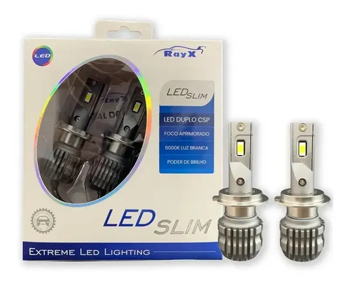Kit Ultra Led Slim Duplo Csp Ray X 6000k H7 | Frete grátis