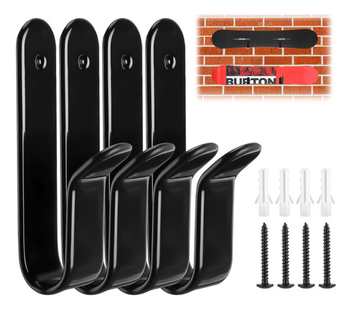 4pzs Clips Montar Snowboard Pared, Soportes Horizontale...