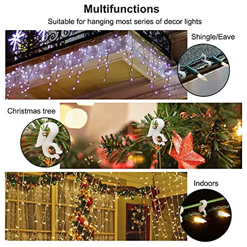 Paquete De 200 Clips De Luz Navideños, Miniclips De Luz Para