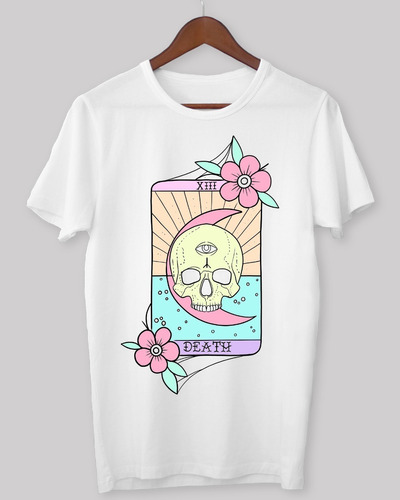  Remera Clásica Recta Blanca De Dama, Carta De Tarot 