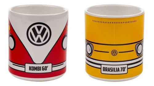 Canecas Volkswagen Kombi + Brasilia Original Vw Collection 