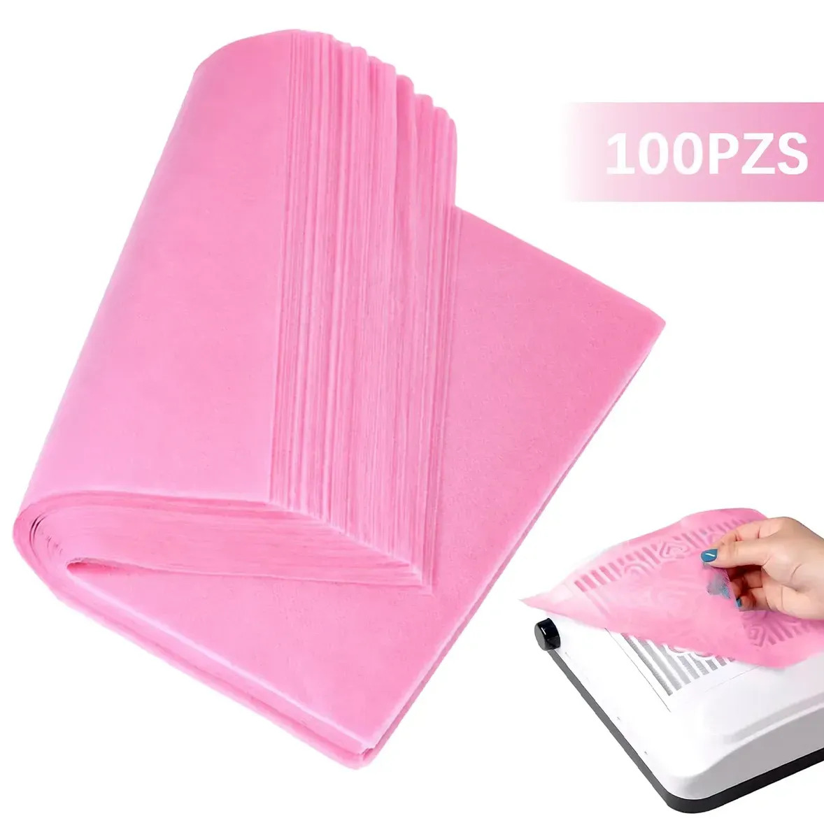 ANEBAKE 100 Papel De Filtro Extractor Polvo Acrilicas Uñas,Alta Filtración No Tejido,Accesorios Nail Salon Profesional Hogar