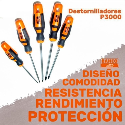 Imagen 4 de 12 de Kit Juego Destornilladores Bahco 5 Piezas Premium Ergonómico
