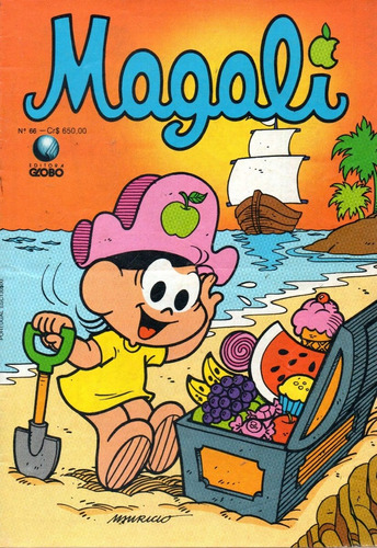 Magali N° 66 - 36 Páginas - Em Português - Editora Globo - Formato 13,5 X 19 - Capa Mole - 1991 - Bonellihq Cx443 E21