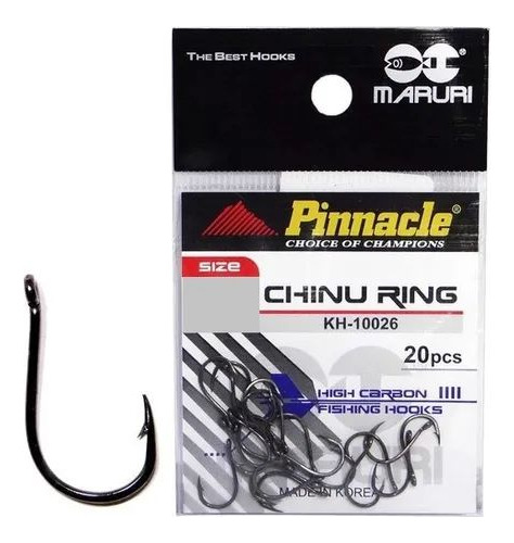 Anzol Pinnacle Chinu Ring Kh-10026 Nº 07 C/20 Maruri