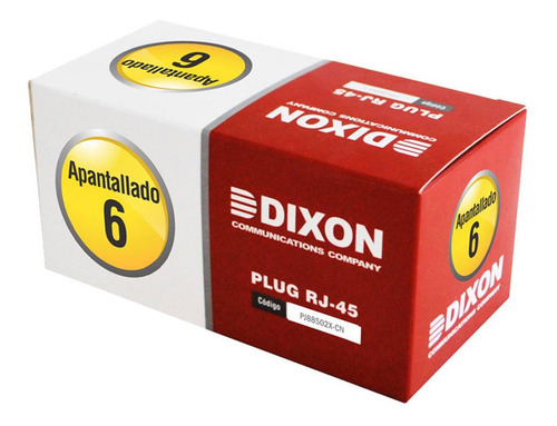 Conector Plug Rj45 Cat 6 Apantallado Dixon X 100 Und
