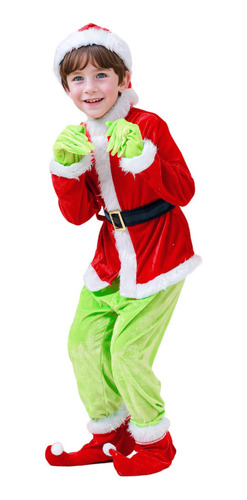 Disfraz Infantil De Personaje De Fiesta Navideña De Grinch