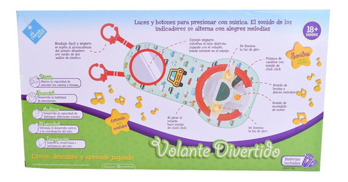 Imagen 4 de 8 de Juego Didáctico Volante Divertido Para Auto Duende Azul 7436