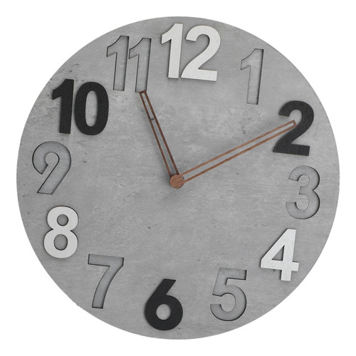 Reloj De Pared Reloj De Pared Decorativo De 12 Pulgadas Gris