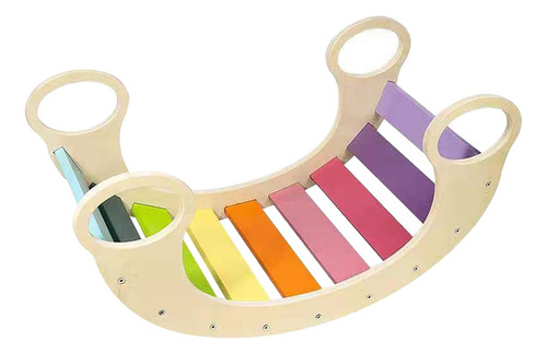 Wooden Climbing Arch Ladder Kids' Indoor Climbers Macaroon