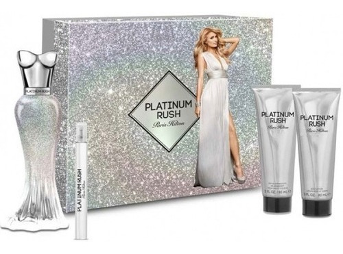 Perfume Original Platinun Rush Paris Hilton Set 4 Pzas Dama 
