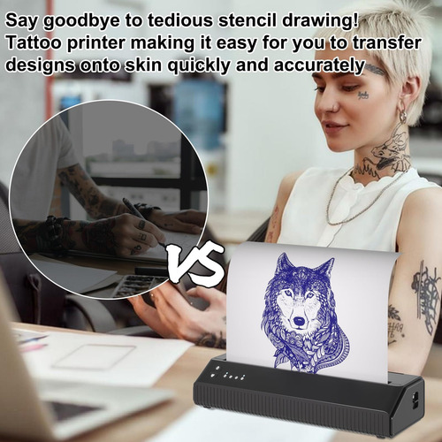 Impressora De Estêncil De Tatuagem Sem Fio Bluetooth