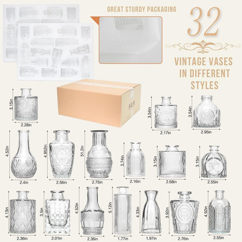 Conjunto De 32 Vasos Sawoake Mini Bud Como Peças Centrais De