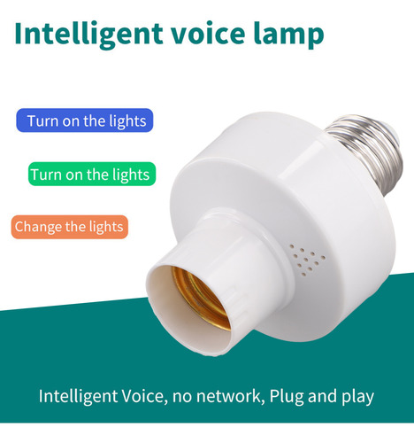 Adaptador De Lâmpadas De Voz Inteligente E27 Socket E27 Led