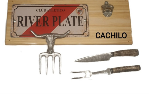 Set Asador Kit Destapador Abridor Pared Cerveza Garra Chapa