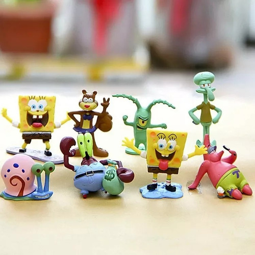 Yuxdaqi Colección 8 Muñeco En Miniatura De Bob Esponja