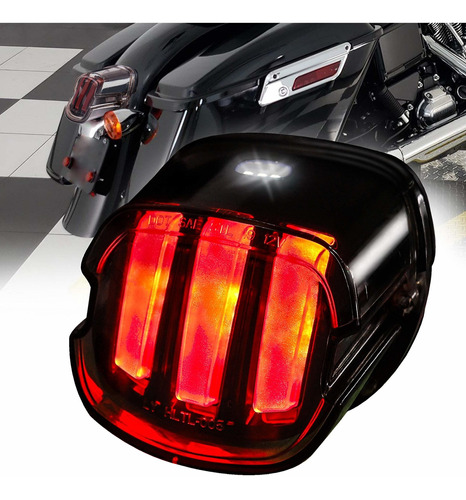 Harley Luz Trasera Led Luces De Freno Ahumado Lay Down Estil