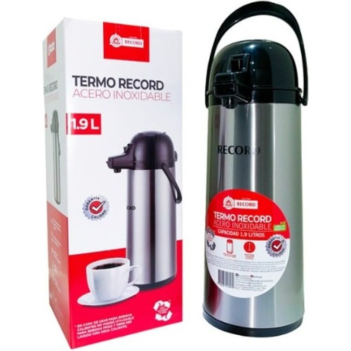 Termo Bomba 1.9 Litros Record Acero Inoxidable 