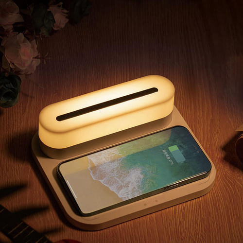 Lámpara De Mesa Led 15w Cargador Inalámbrico Rápido