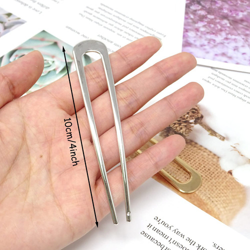Pinzas De Pelo Metálicas En Forma De U, 2 Piezas