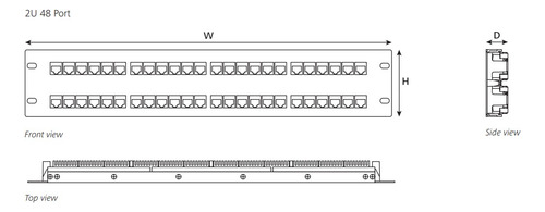 Patch Panel Cat5e 48 Puertos 2u Hellermantyton Pp110c5e48