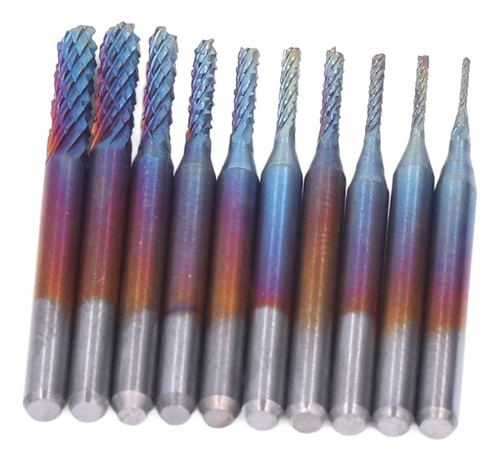 Broca De Fresado Cnc, 10 Piezas, Cortador De Pcb, Fresa De F