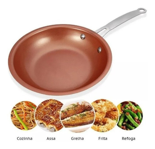 Frigideira Antiaderente Cerâmica Não Gruda Sem Óleo Maxchef