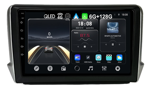 Kit Multimidia 9 Polegadas Android Peugeot 208 2008 14/20