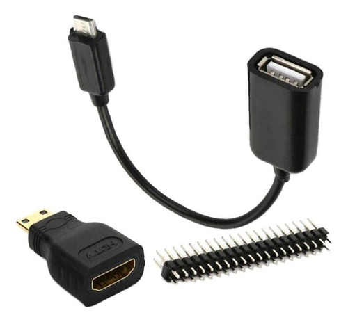 Micro Usb Gpio Mini-hdmi Macho Para Fêmea Para Raspberry Pi