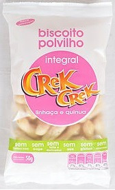 Biscoito Polvilho Linhaça E Quinua Sem Glúten Crek Crek -