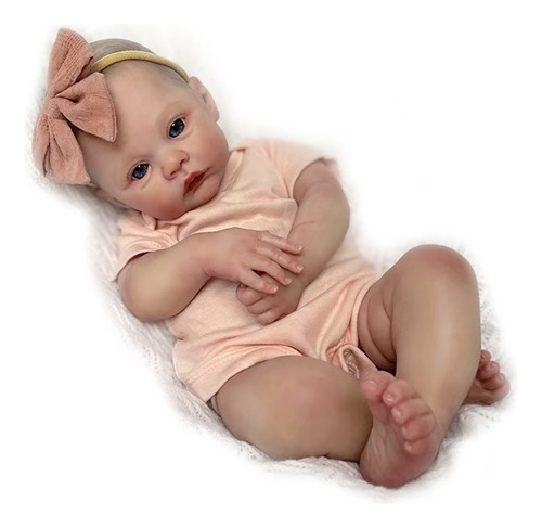 55cm Muñeca Bebé Reborn Niña Muñeca De Silicona Y Algodón