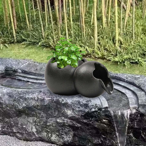 Fuente De Agua En Cascada, Tarro Con Tanque De Agua Negro
