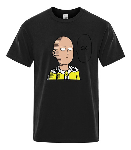 Polo One Punch Man Say Ok Cartoon Algodón Reactivo Nacional