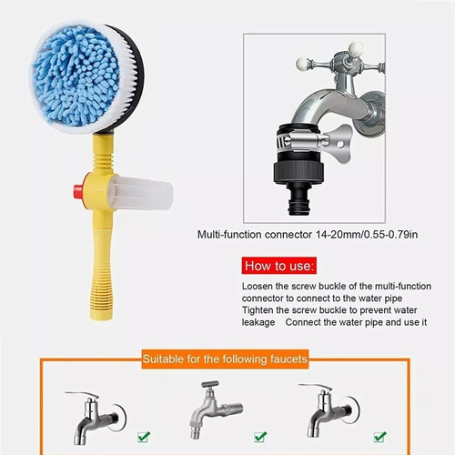 Kit De Cepillos De Lavado Rotativos Rotativos Automáticos Fi