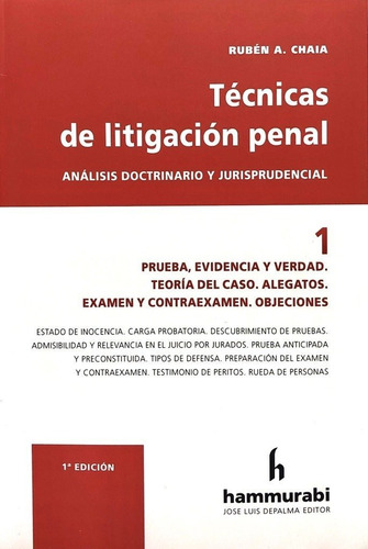 Técnicas De Litigación Penal, 1 - Chaia -