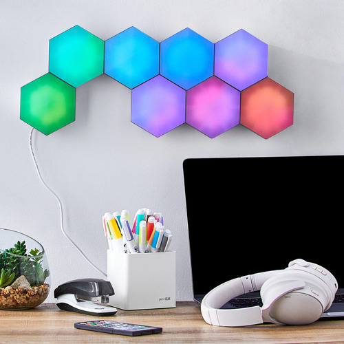 Bright Onn Hexagon Lights Rgbic Para Computadora / 8pack