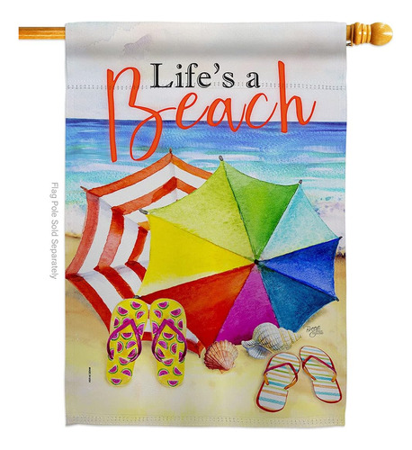 Breeze Decor Lifes A Beach House Bandera Costera Tropical Ma