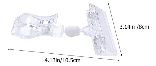 Clip Crystal Transparente De Doble Punta, 20 Unidades