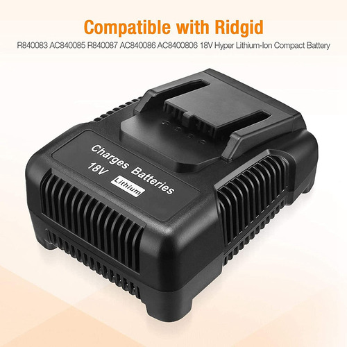 K Cargador De Batería R86092 De 18 V Compatible Con Ridgid