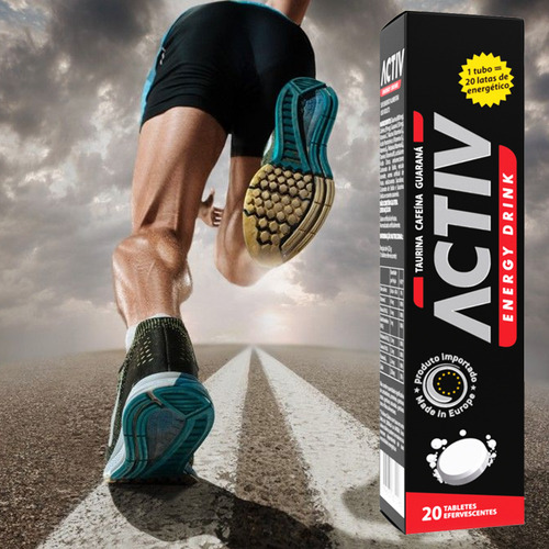 Activ Energy Drink Eurovit 20 Tabletes Kit Com 12 Unidade sem Sabor