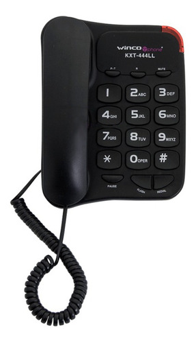 Imagen 2 de 2 de Teléfono fijo Winco KXT-444LL negro