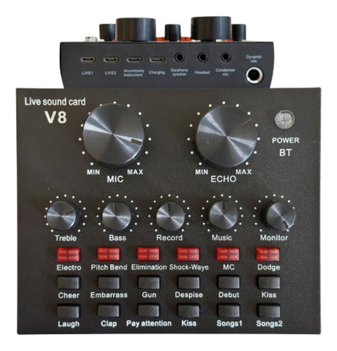 Microfone Profissional Condensador Com Tripé Mesa V8 Estudio