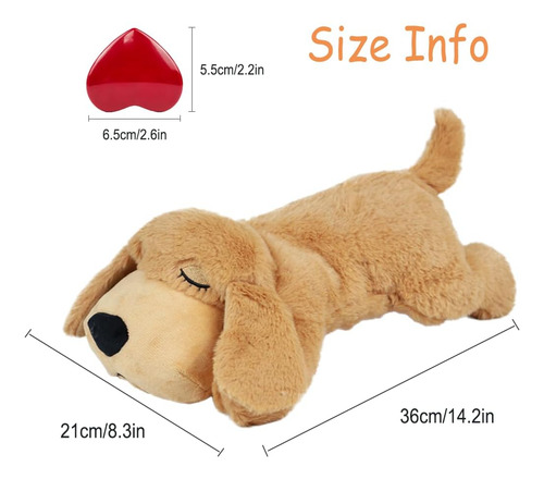 Juguete Peluche Con Latido Corazón Para Perros Gatos