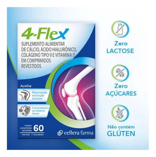 4-flex Colágeno Tipo Ii 60 Comprimidos Sem Sabor Sem Sabor