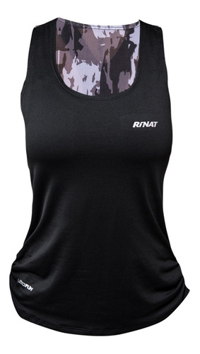 Imagen 1 de 2 de Top Rinat Fitness Transparencia Negro