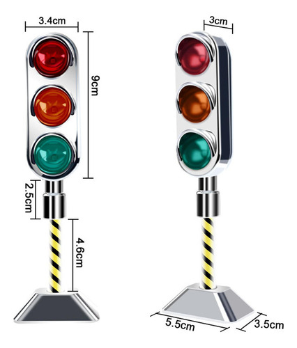 Señal Modelo De Semáforo Mini Dc12v Con 3 Led