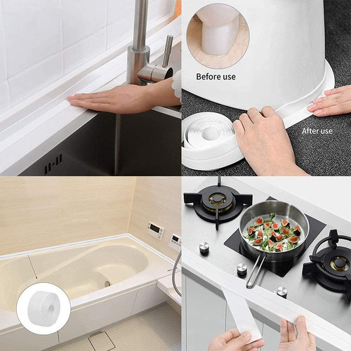 Cinta Impermeable 5pzs Para Lavabo Y Pared De Baño